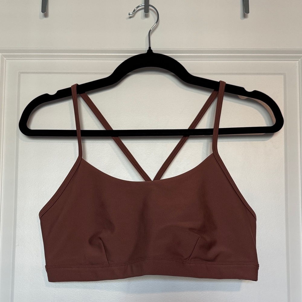 ALO Yoga Brown Strappy Sports Bra
